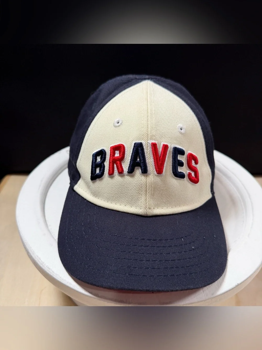 Toddler/Kids Atlanta Braves Adjustable Hat, Navy, With/Braves Letters Raised